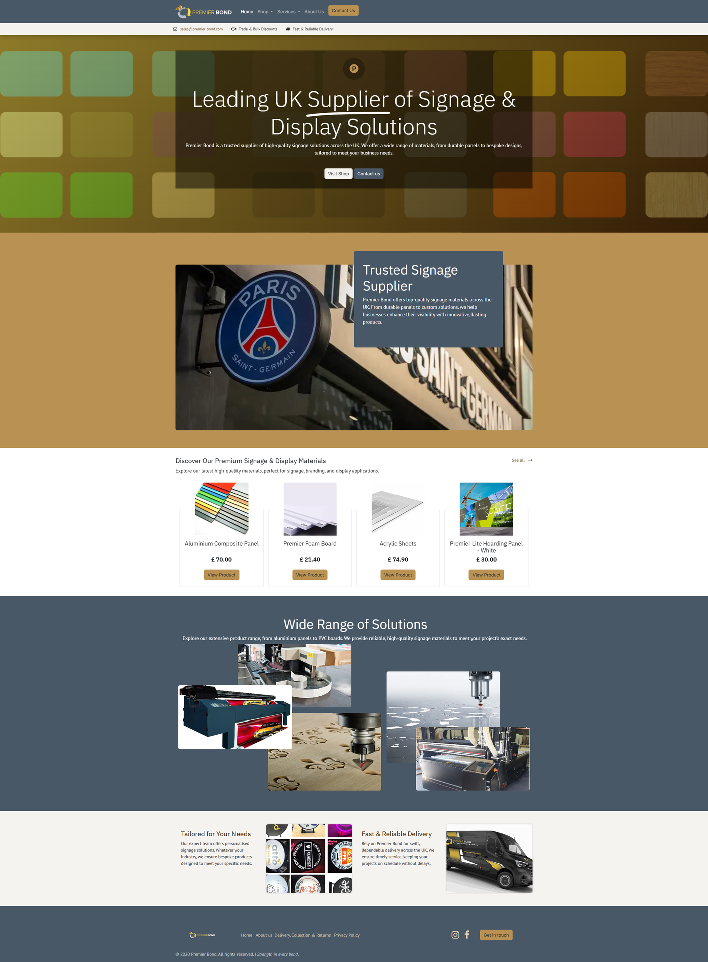 Premier Bond homepage preview